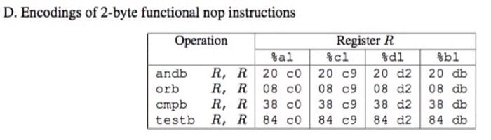 2-byte functional nop