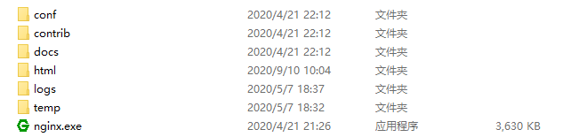 nginx1.18.0解压目录