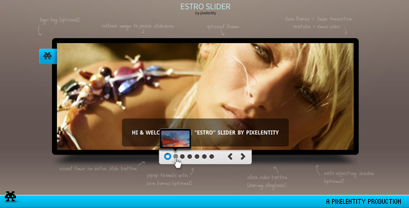 Estro - jQuery Ken Burns & swipe effect slider