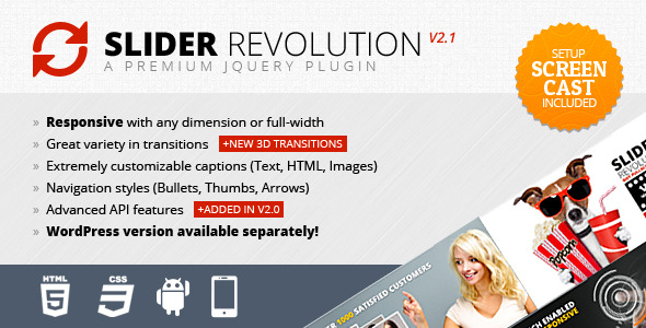 Slider Revolution Responsive jQuery Plugin